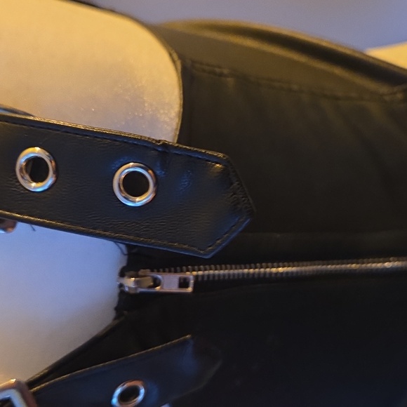 Dolls Kill Black Faux Leather Crop Top - Picture 5 of 6